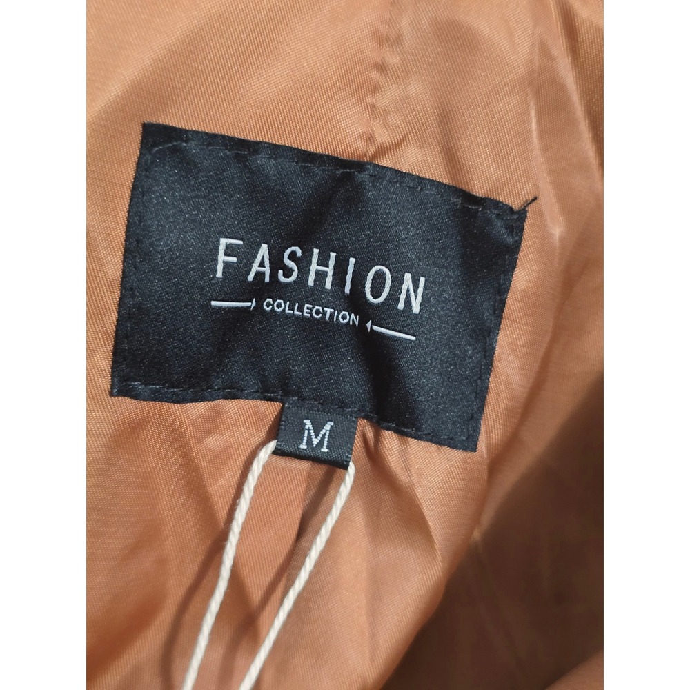 Utcoco Faux Leather Trench Coat Brown Belted Jacket Size M NEW - Picture 14 of 16